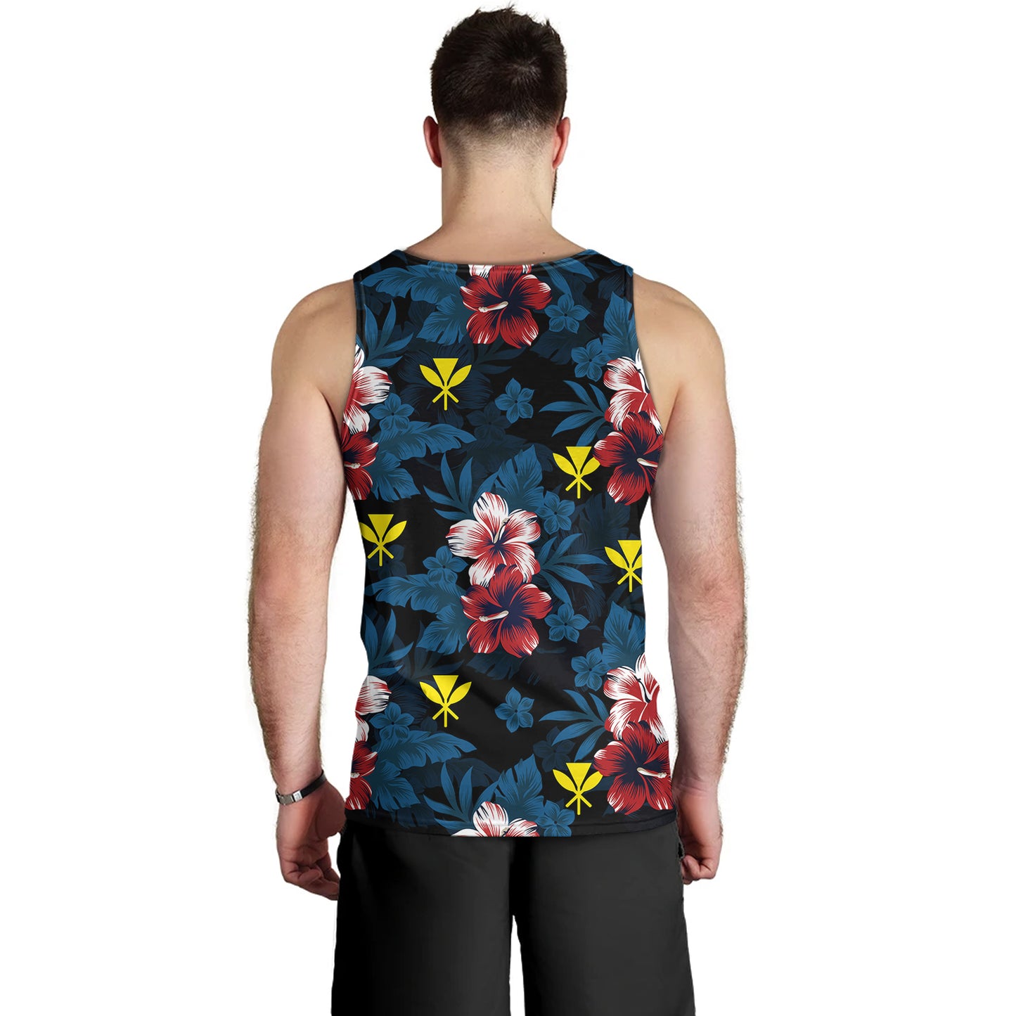 Hawaii Tank Top Kanaka Islands Pattern Floral