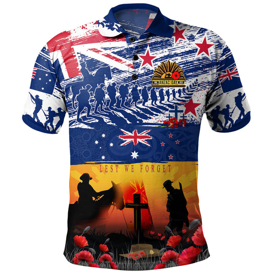 New Zealand Polo Shirt New Zealand And Australian Army Corps ANZAC Day Commemoration