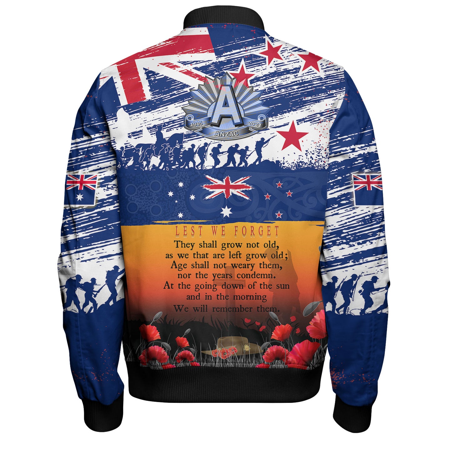 New Zealand Bomber Jacket New Zealand And Australian Army Corps ANZAC Day Commemoration