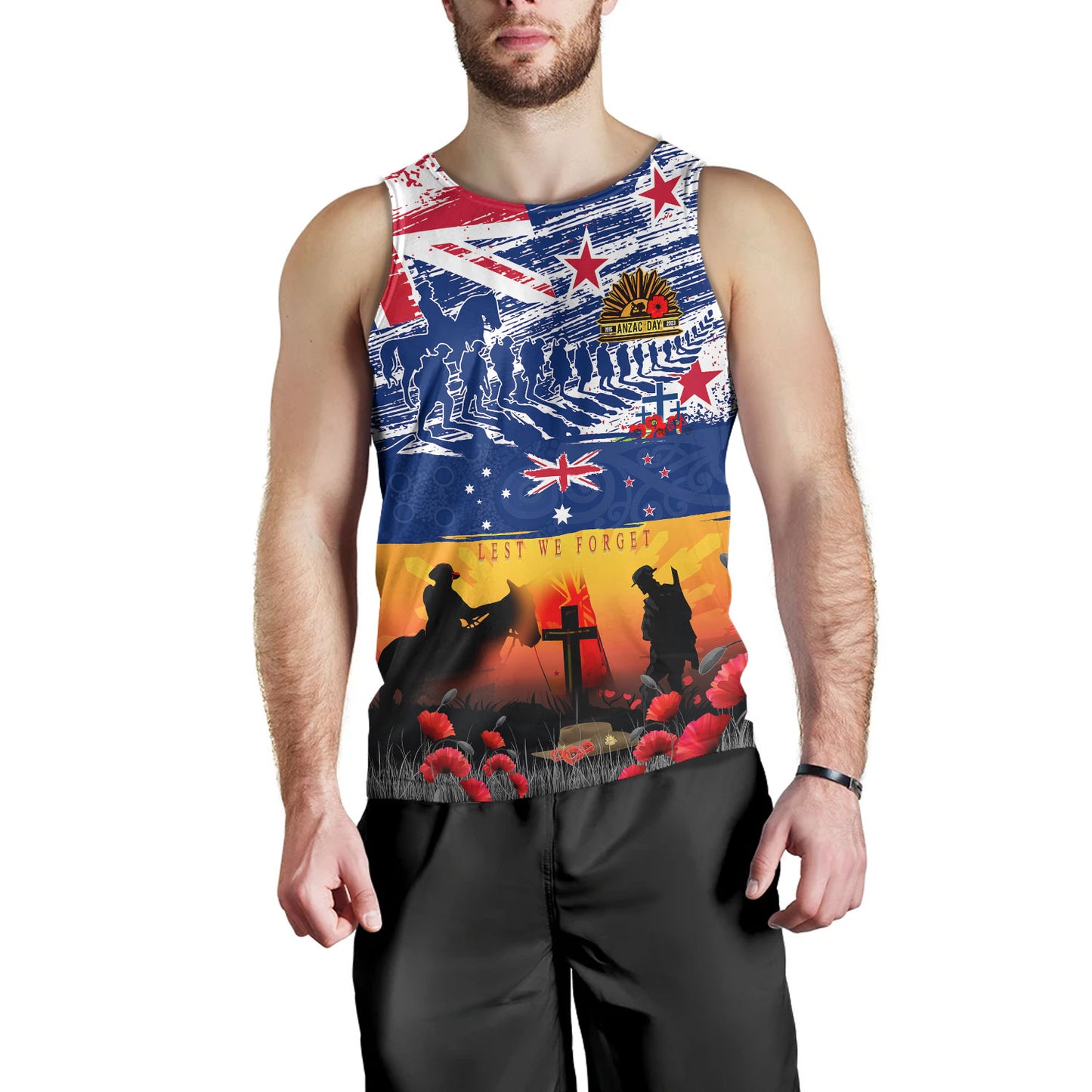 New Zealand Tank Top New Zealand And Australian Army Corps ANZAC Day Commemoration