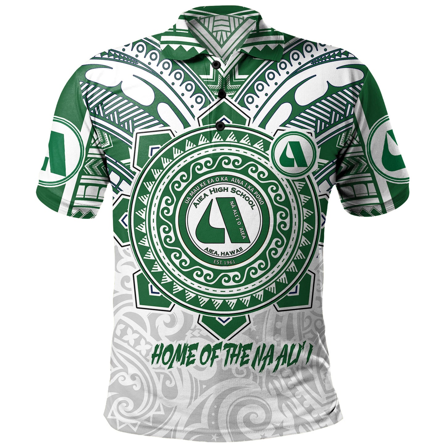 Hawaii Polo Shirt Custom Aiea High School Home Of The Na Ali'i Tribal Style