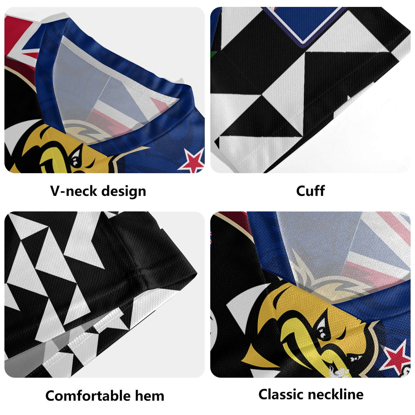 New Zealand Rugby Jersey Custom Maori Kiwis Rugby Silver Fern Black Hexagon Tropical Jersey