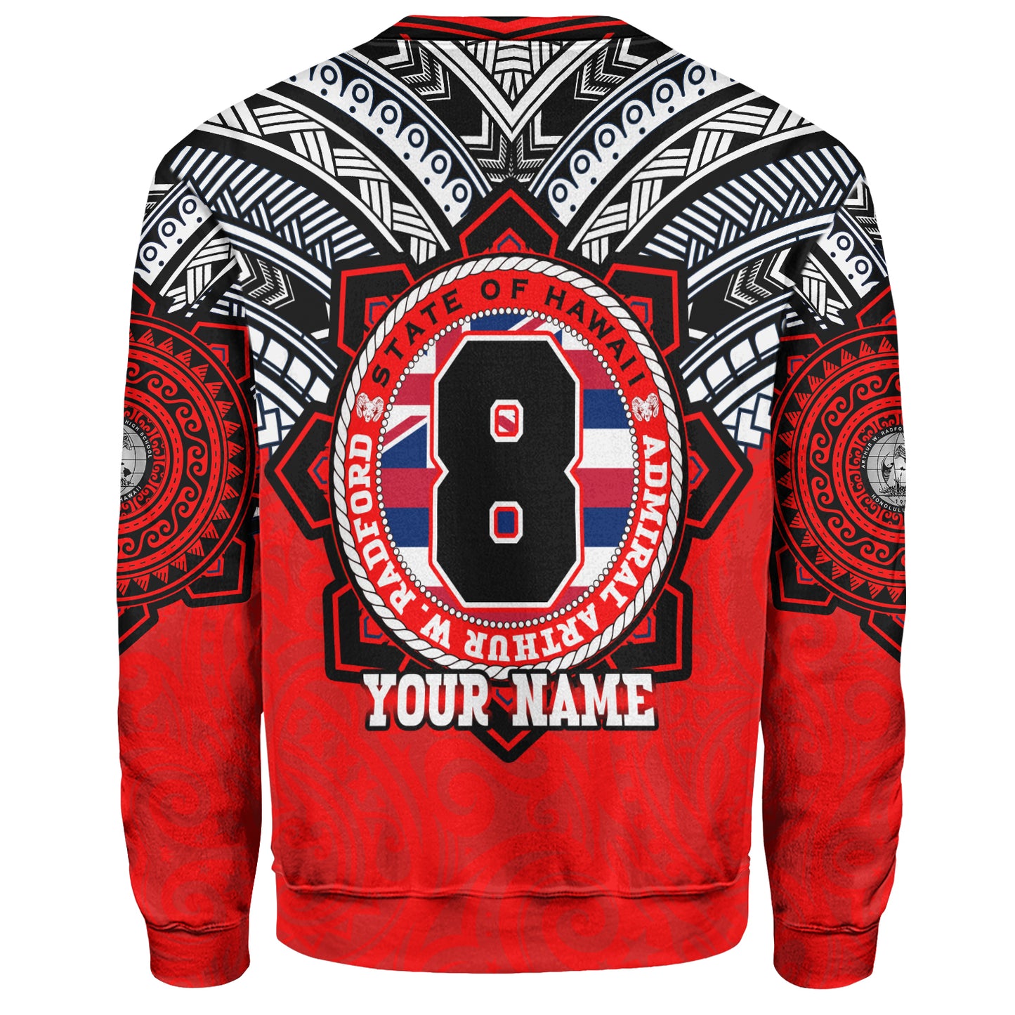 Hawaii Sweatshirt Custom Radford High School Home Of The RamPage Tribal Style