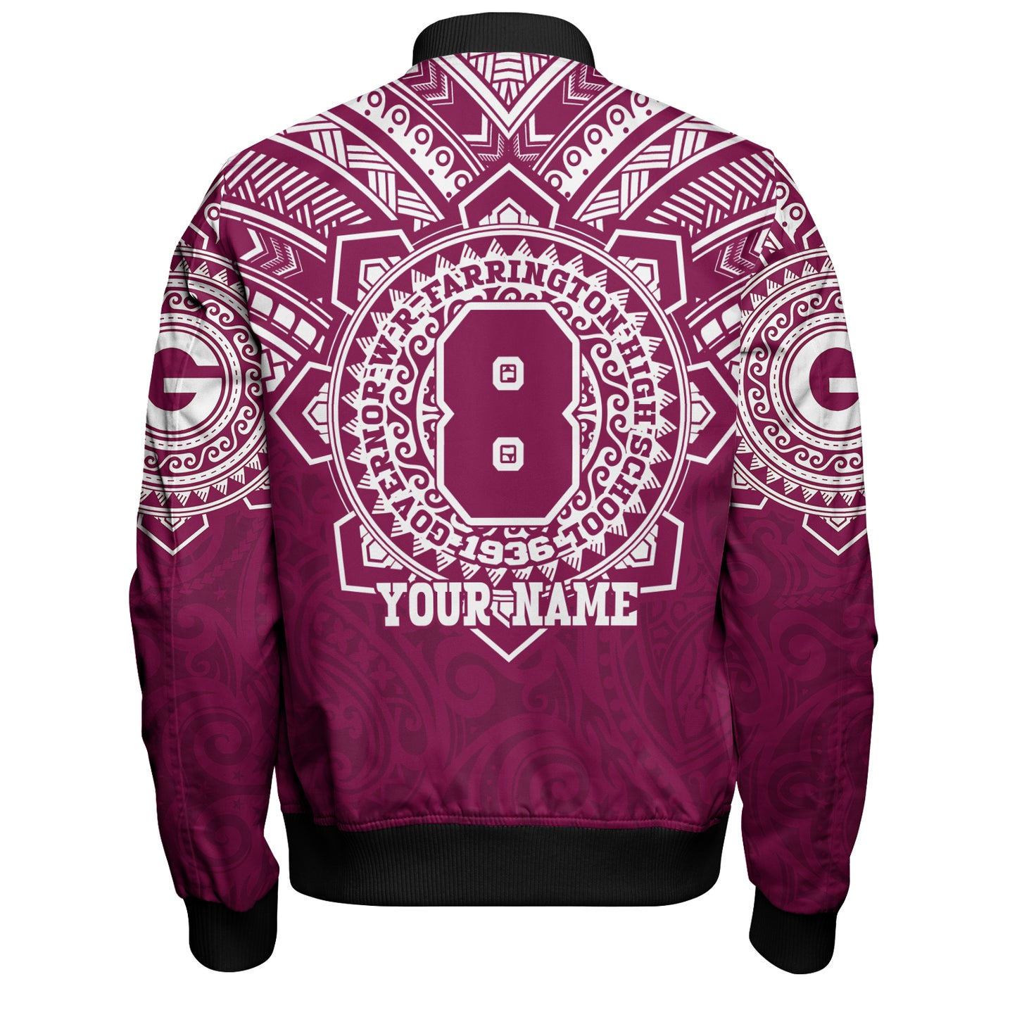 Hawaii Bomber Jacket Custom Farrington High School Home Of The Governors Tribal Style