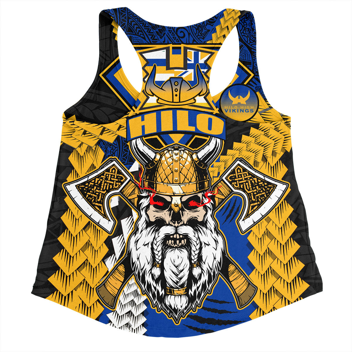 Hawaii Women Tank Custom Hilo High School Home Of The Vikings Polynesian Style