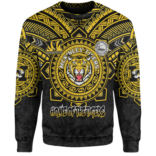 Hawaii Sweatshirt Custom President William McKinley High School Black & Gold Super Tigers Tribal Style