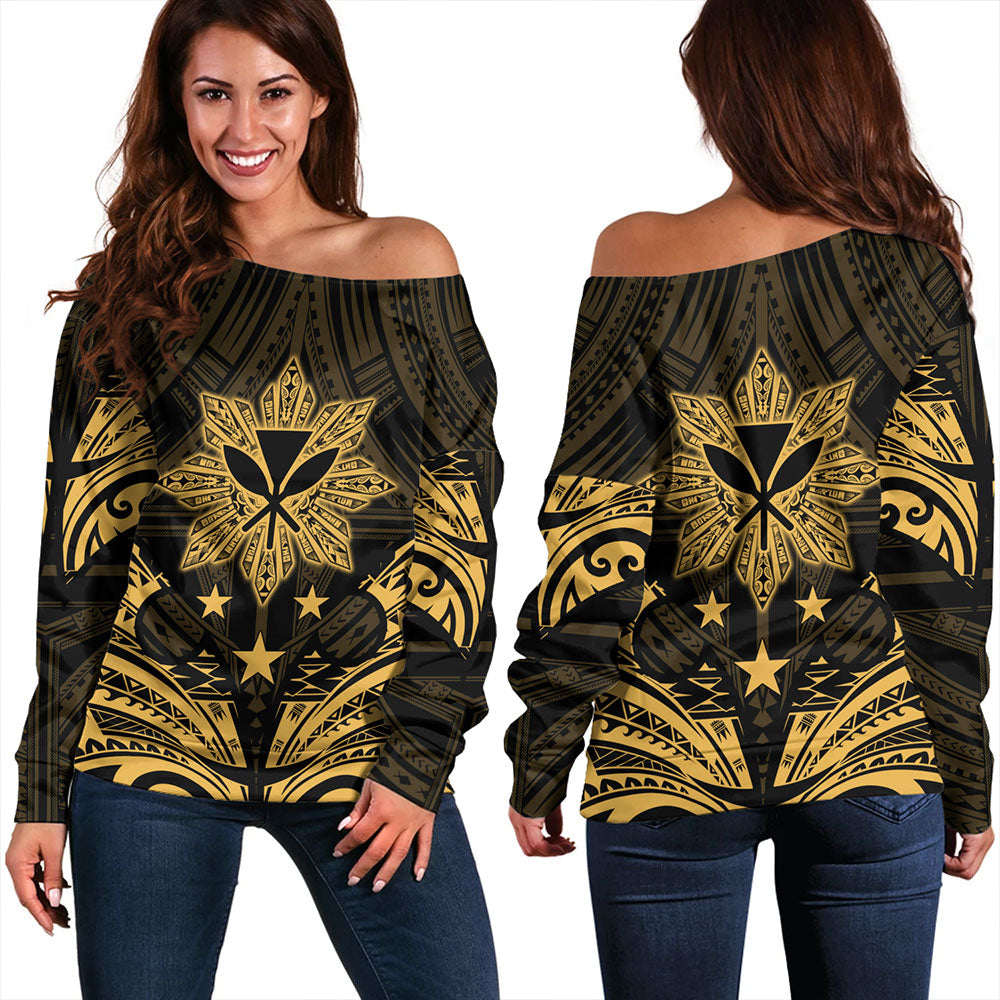 Philippines Off Shoulder Sweatshirt - Sun Filipino With Kanaka Maoli Style