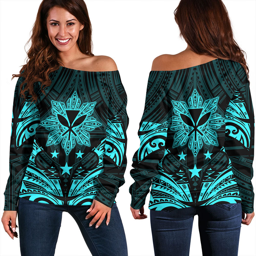 Philippines Off Shoulder Sweatshirt - Sun Filipino With Kanaka Maoli Style