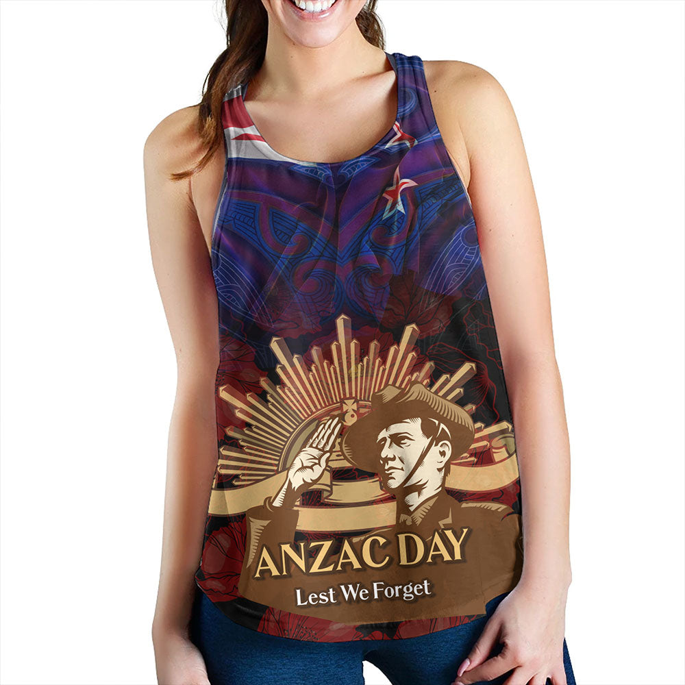 New Zealand Women Tank - Anzac Soldier Maori Patterns