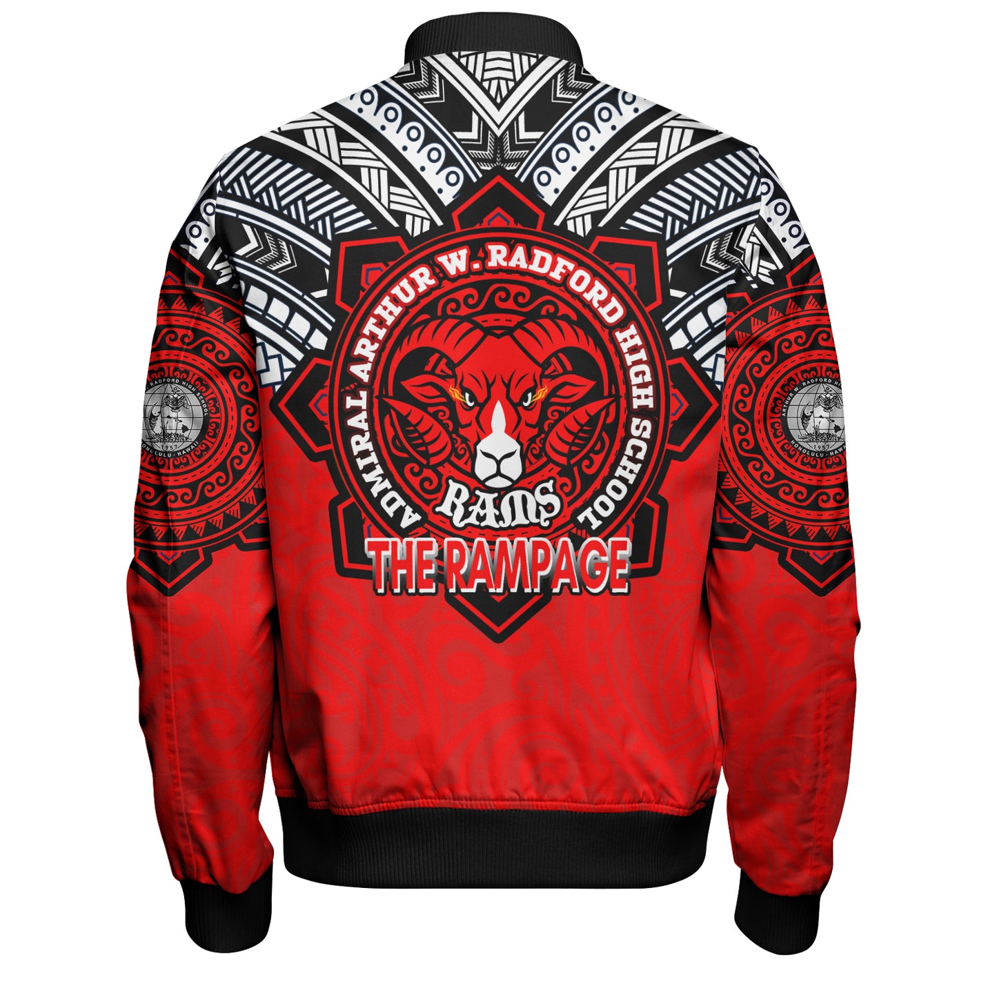 Hawaii Bomber Jacket Custom Radford High School Home Of The RamPage Tribal Style