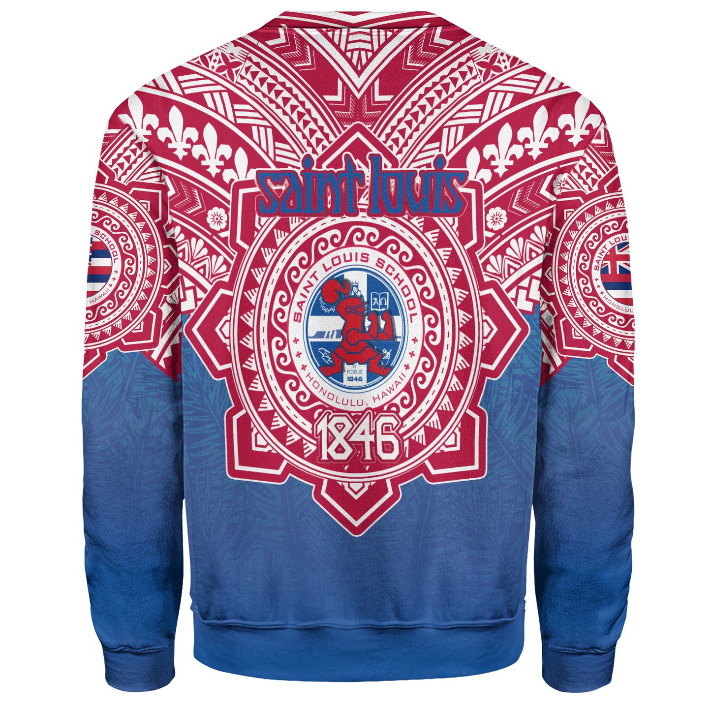 Hawaii Sweatshirt Custom Saint Louis School Memor et Fidelis Brother Hood For Life Tribal Style