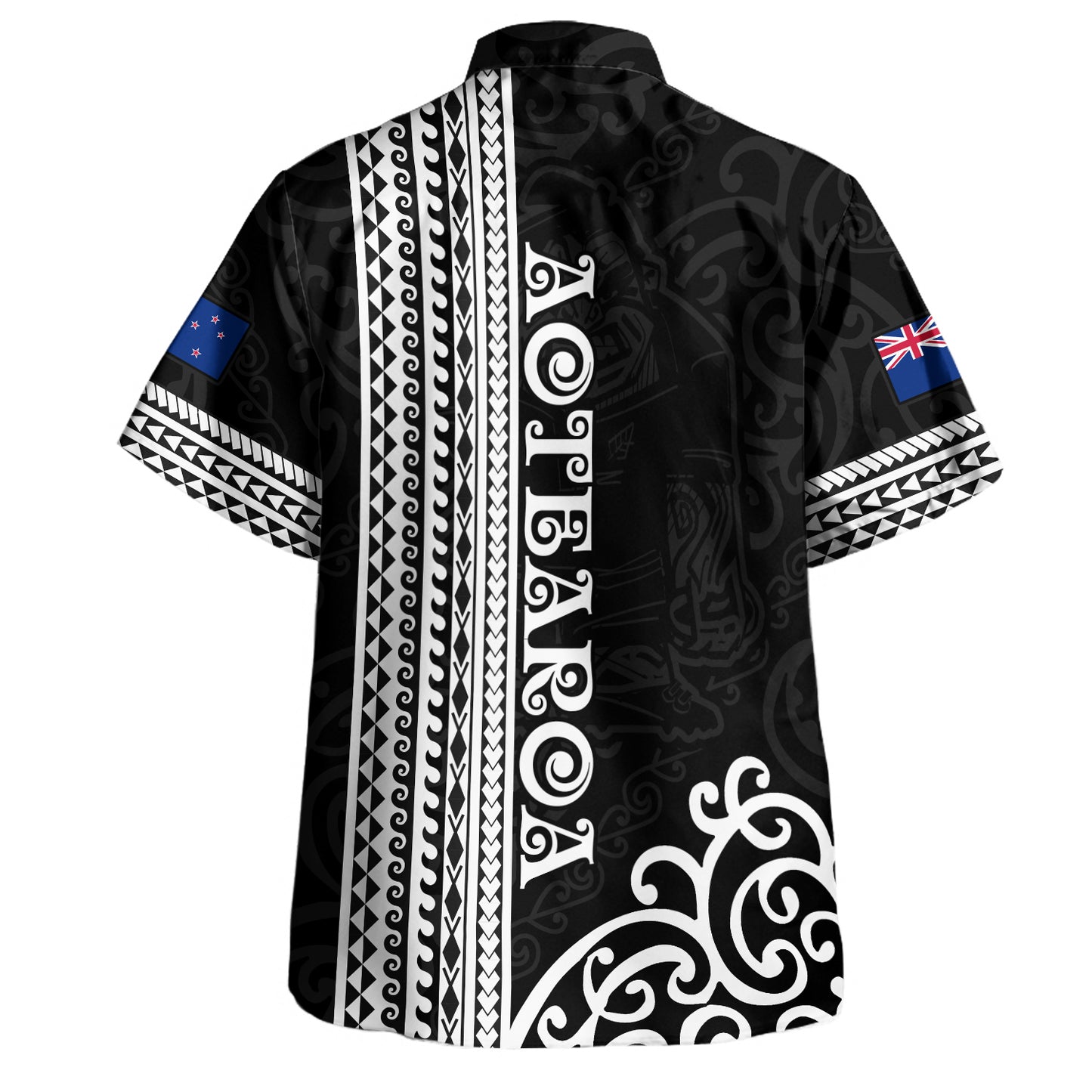 New Zealand Hawaiian Shirt Custom NZ Rugby Silver Fern And Map Maori Tribal Black Jersey