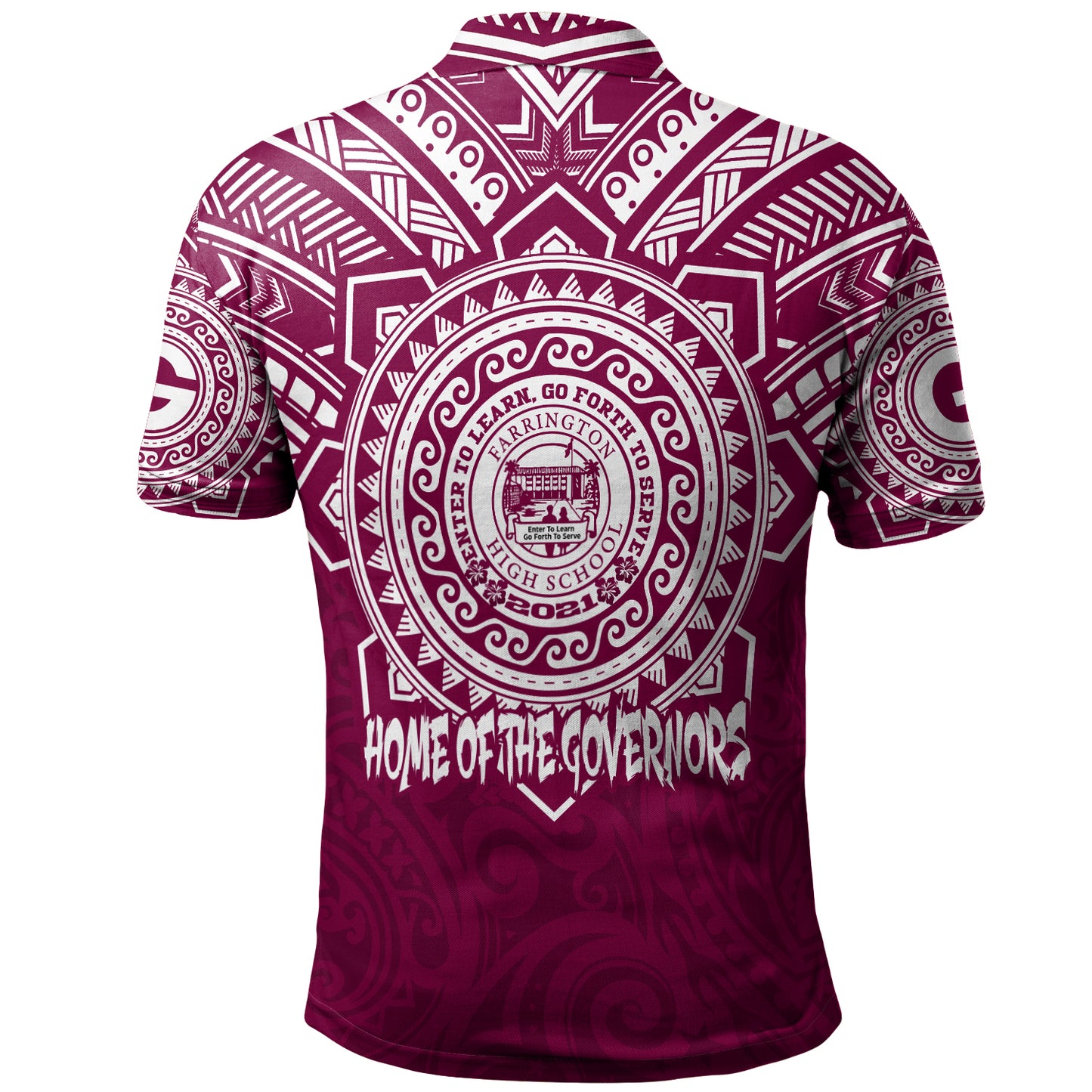 Hawaii Polo Shirt Custom Farrington High School Home Of The Governors Tribal Style