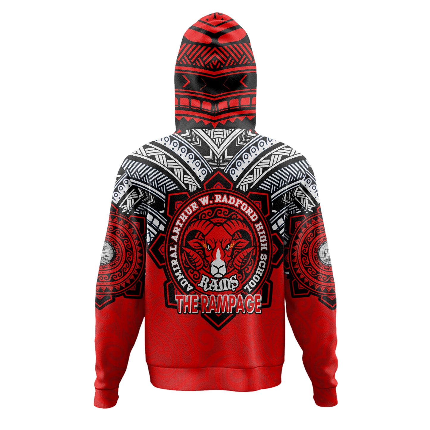 Hawaii Hoodie Custom Radford High School Home Of The RamPage Tribal Style