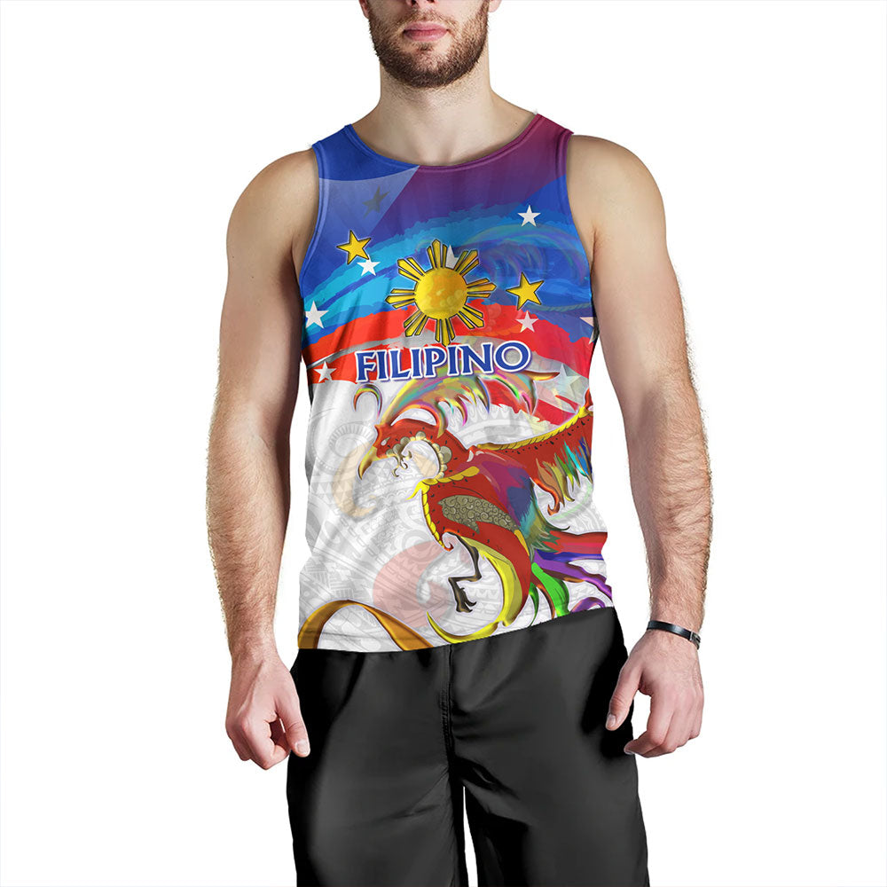 Philippines Filipinos Tank Top Sarimanok Maranao With Filipino Flag Design