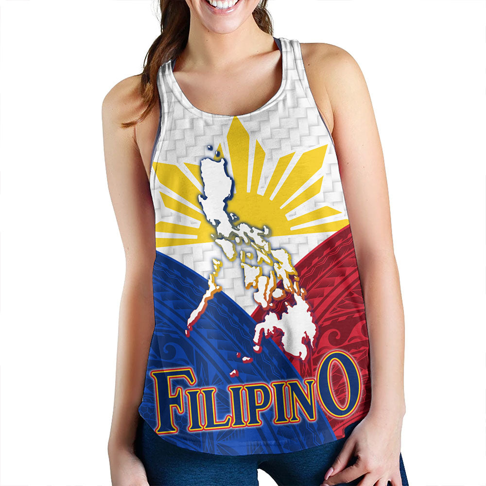 Philippines Women Tank - Philippines National Bird With Sun And Stars Style