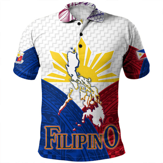 Philippines Polo Shirt - Philippines National Bird With Sun And Stars Style