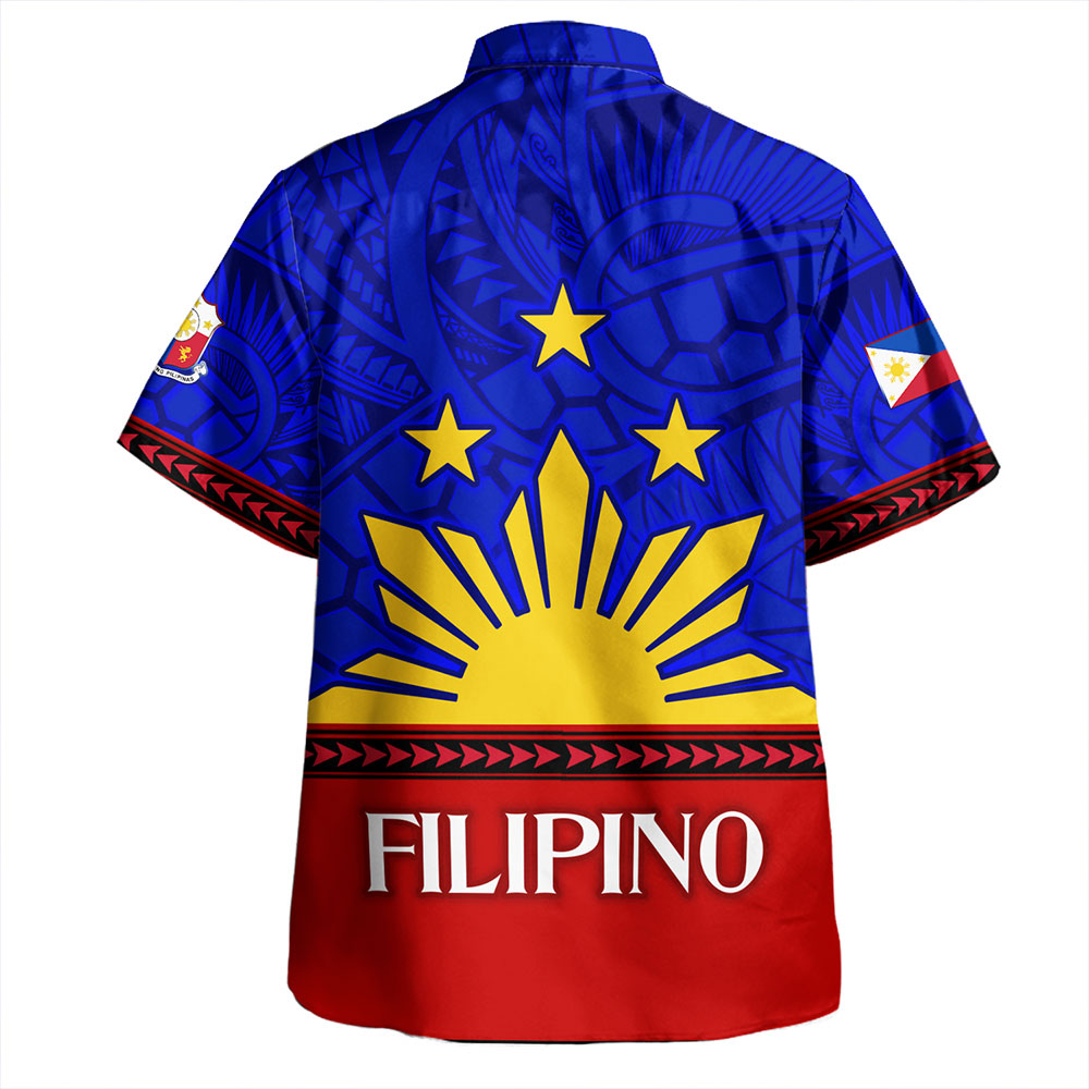 Philippines Hawaiian Shirt Filipino Tribal Sun Flag