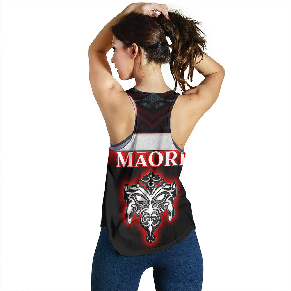 New Zealand Women Tank - Maori Face And Flag Patterns