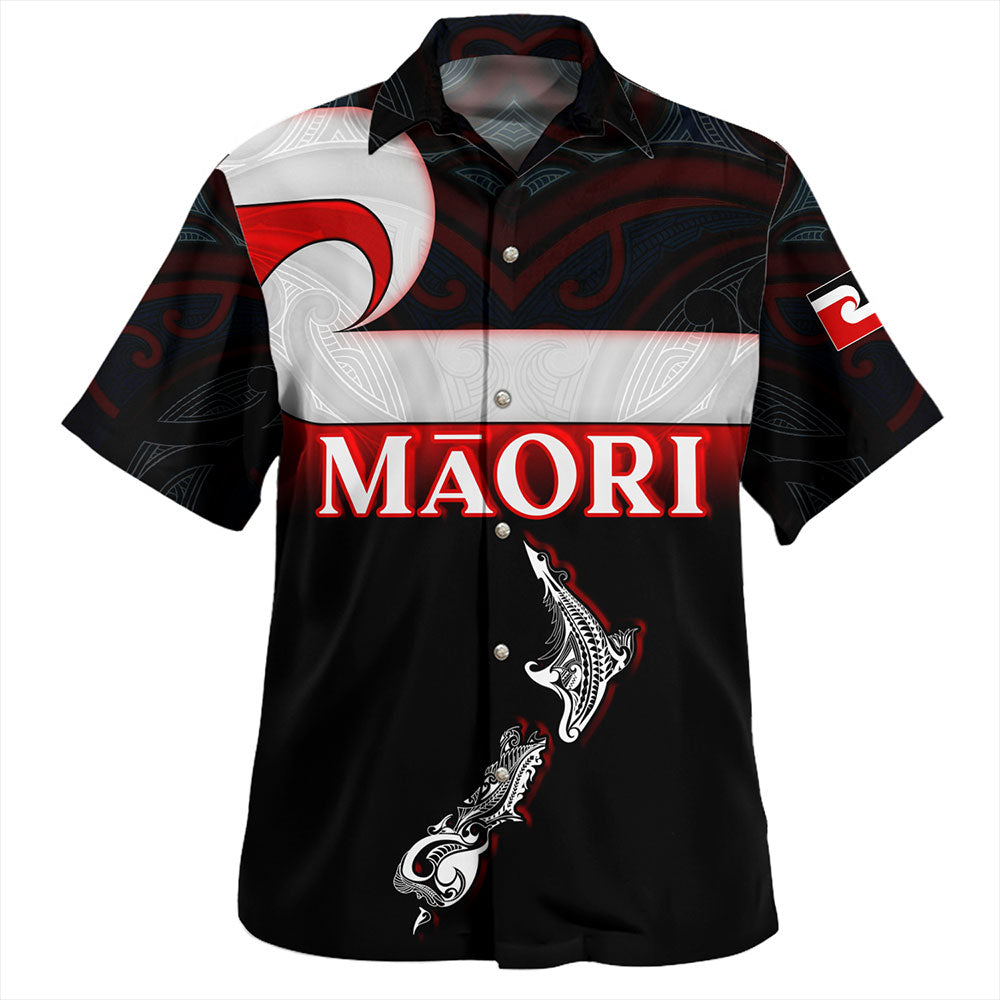 New Zealand Hawaiian Shirt - Maori Face And Flag Patterns