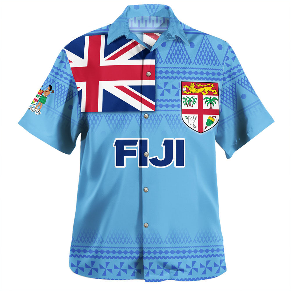 Vanuatu Hawaiian Shirt Polynesian Flag With Coat Of Arms