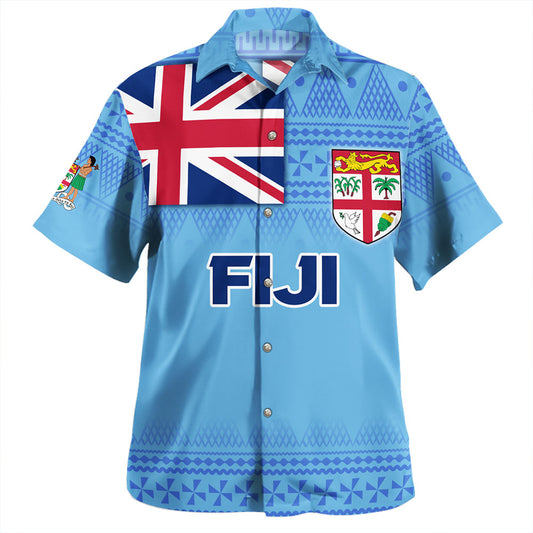 Vanuatu Hawaiian Shirt Polynesian Flag With Coat Of Arms