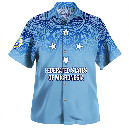 Marshall Islands Hawaiian Shirt - Flag Color With Traditional Patterns
