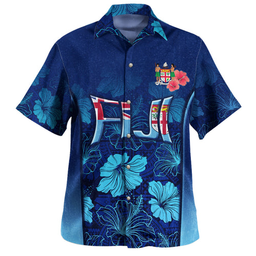 Fiji Hawaiian Shirt Flying Fijians Rugby Cup (Black-White Ver)