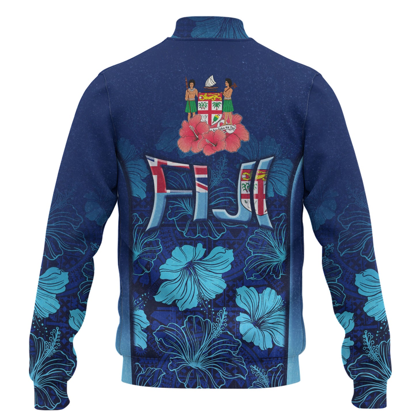 Fiji Custom Personalised Baseball Shirt Fijian Traditional Patterns Hibiscus Flowers