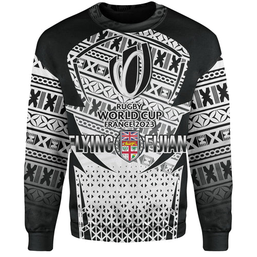 Fiji Sweatshirt Flying Fijians Rugby Cup (Black-White Ver)