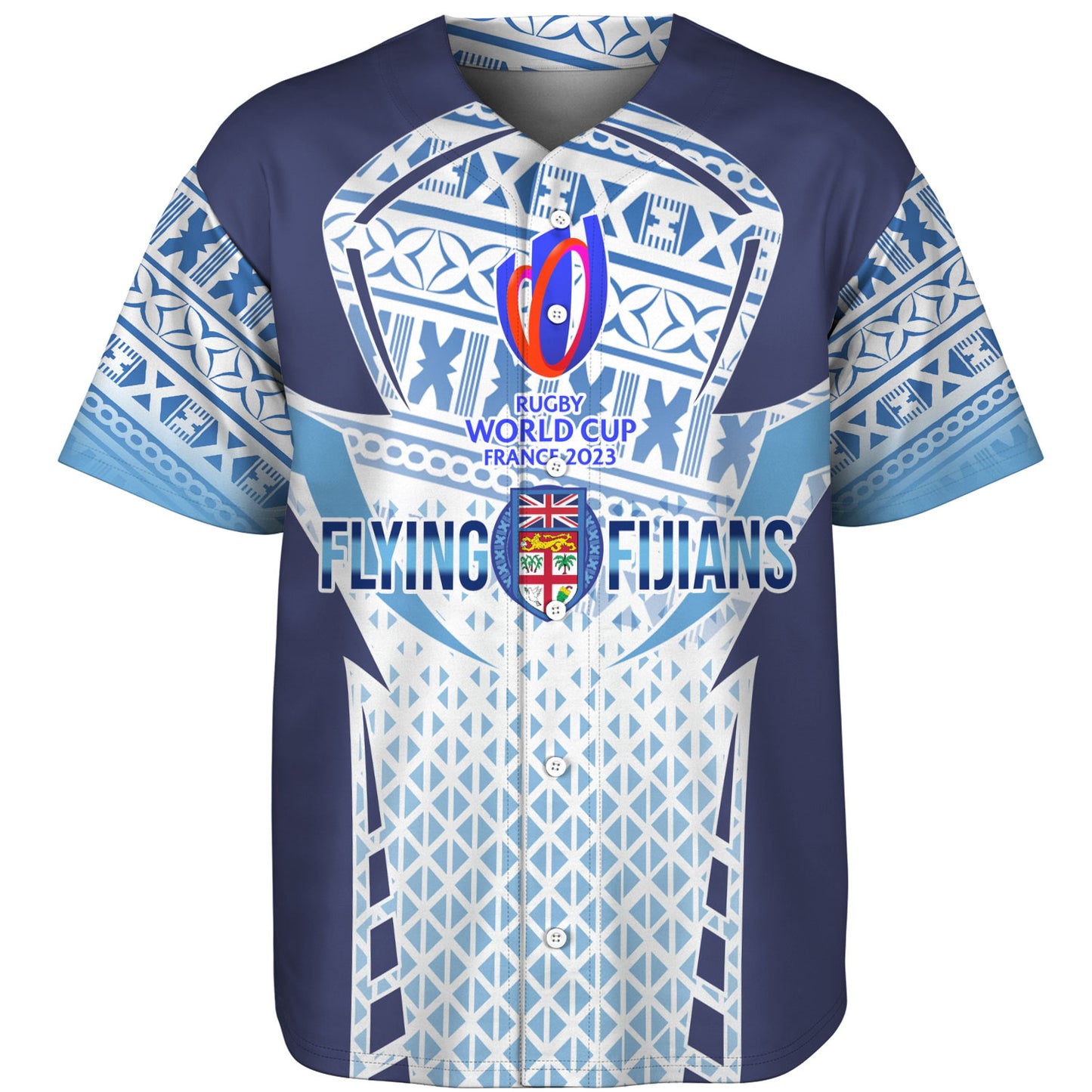 Fiji Baseball Shirt Flying Fijians Rugby Cup