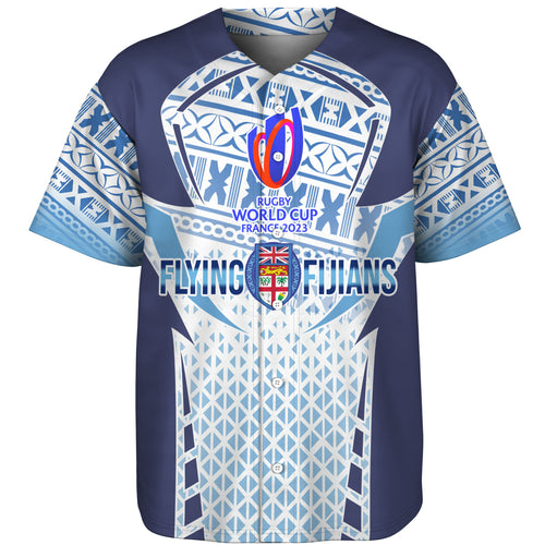 Fiji Baseball Shirt Flying Fijians Rugby Cup