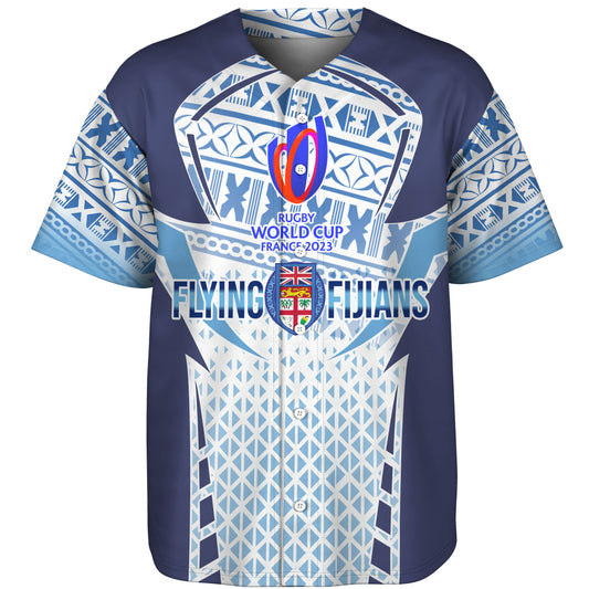 Fiji Baseball Shirt Flying Fijians Rugby Cup