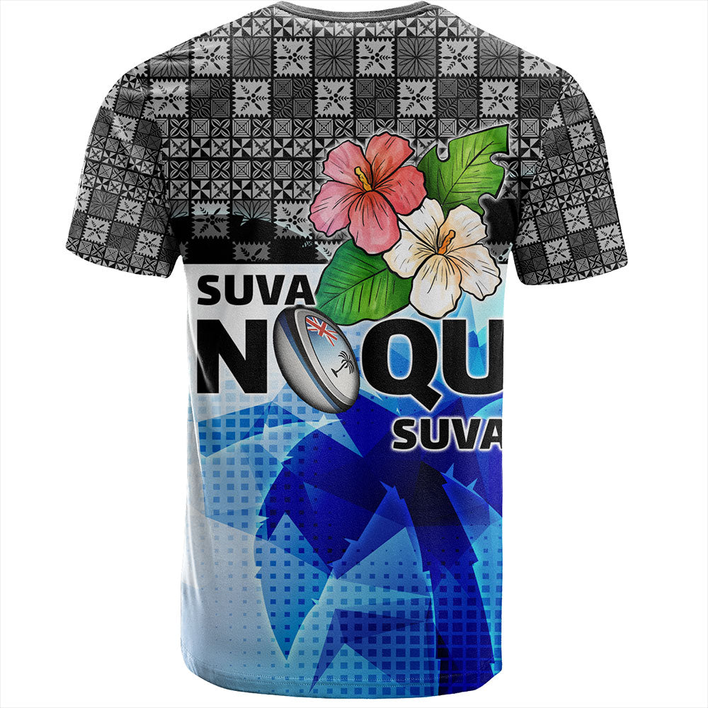 Fiji T-Shirt Suva Noqu Suva Hibiscus Flowers Fijian Patterns