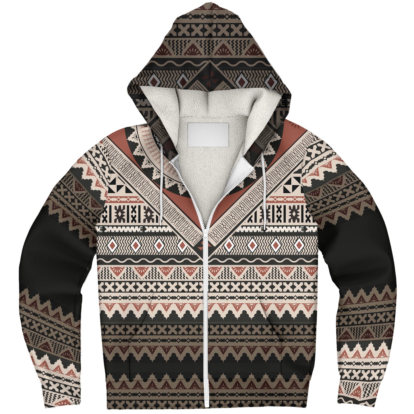 Fiji Sherpa Hoodie Fiji Traditional Culture - Tapa Cloth