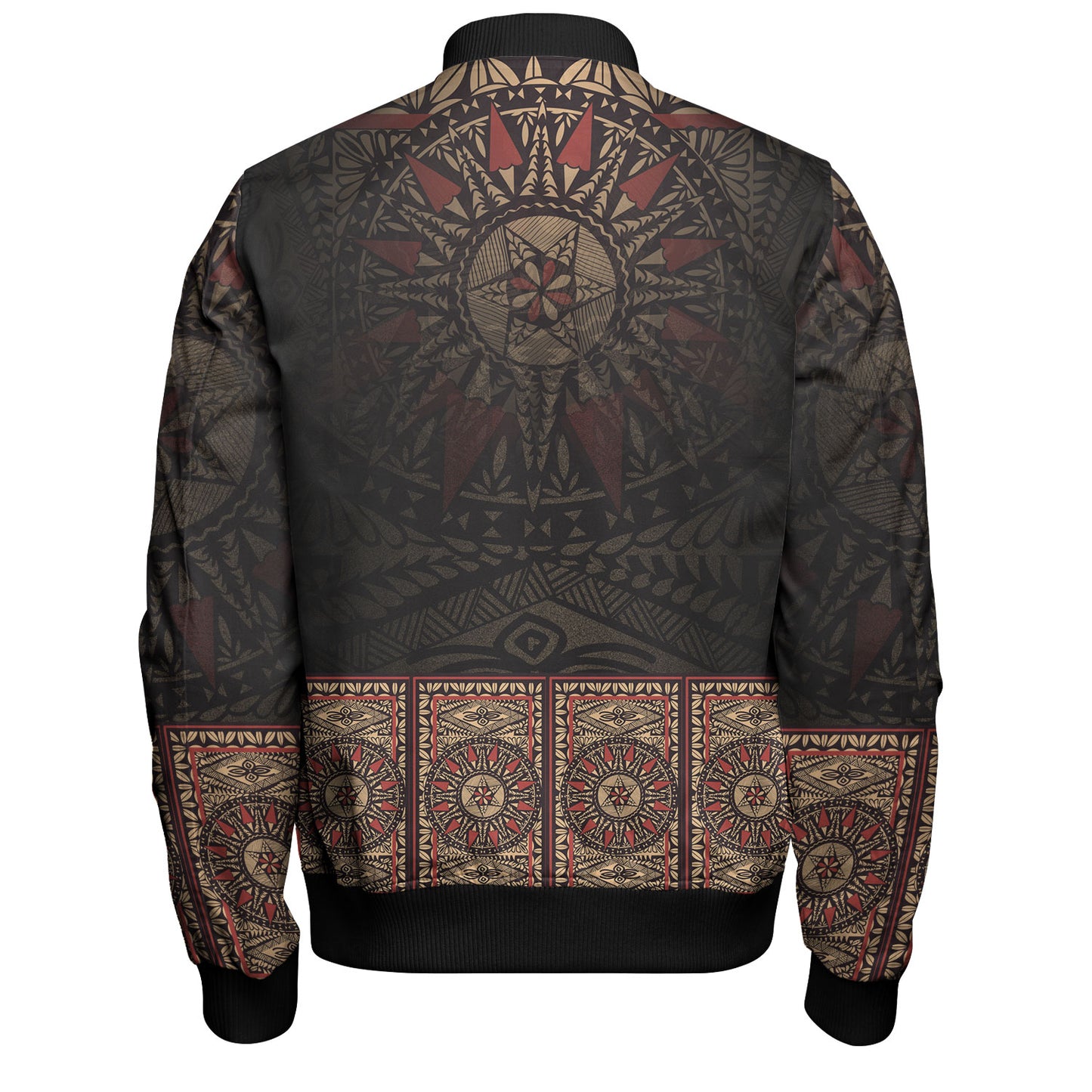 Fiji Bomber Jacket Fijian Masi Tapa Patterns