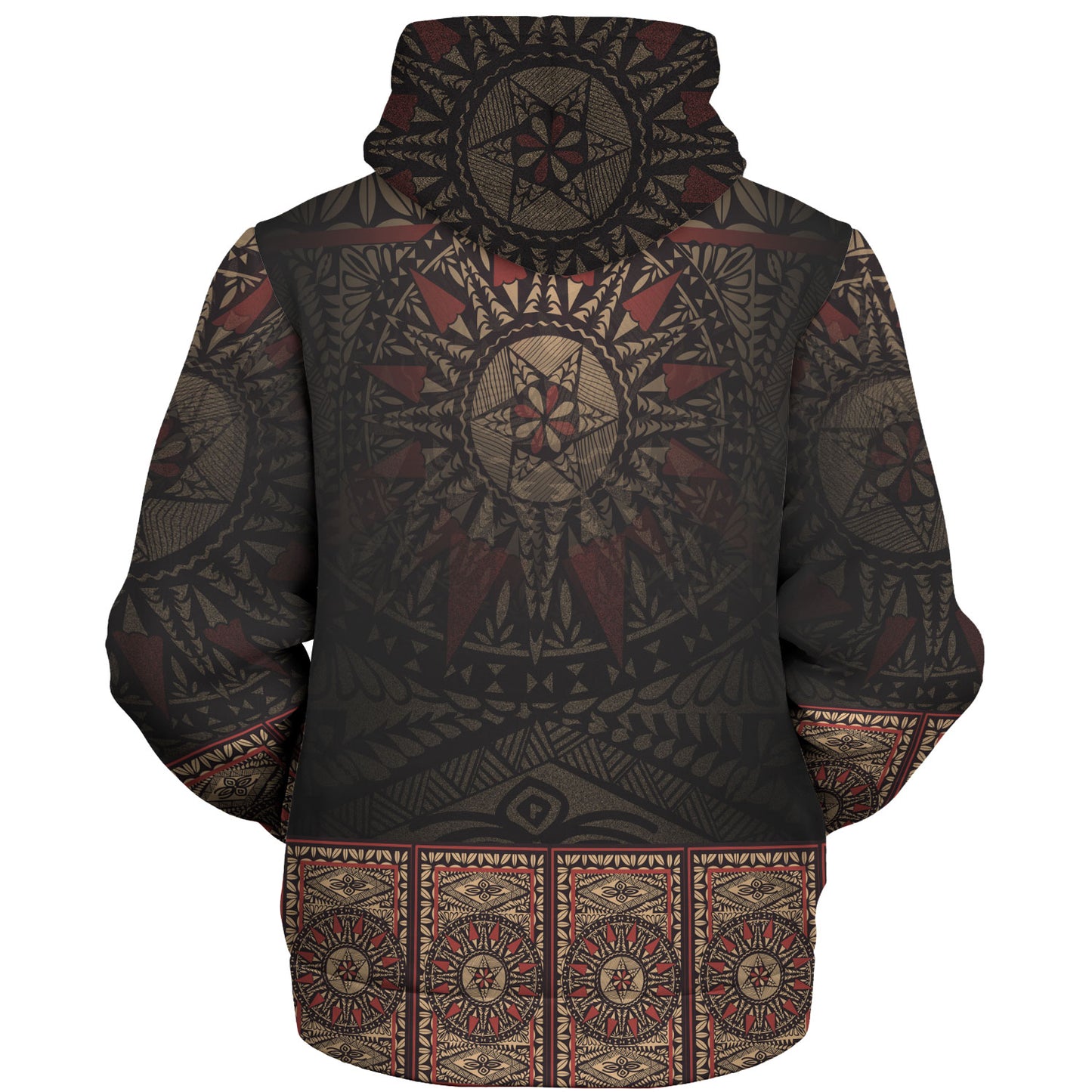 Fiji Sherpa Hoodie Fijian Masi Tapa Patterns