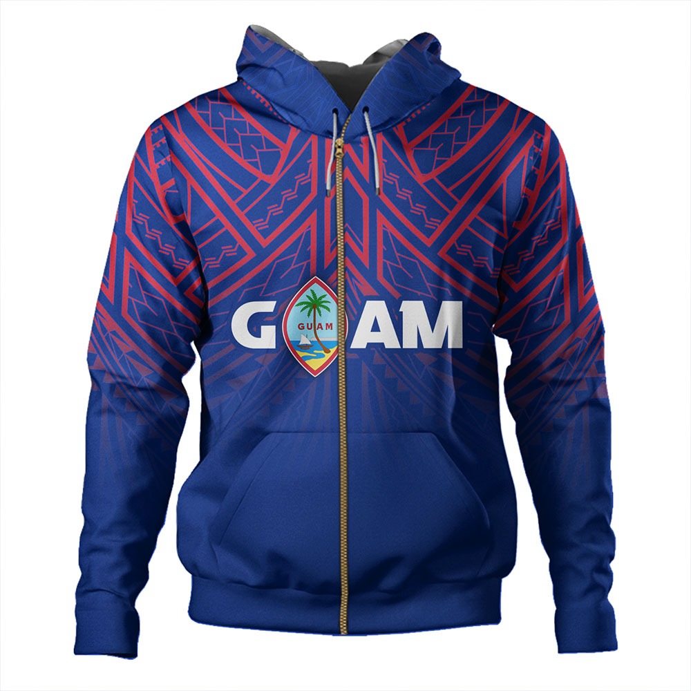 Guam Hoodie - Flag Color With Traditional Patterns