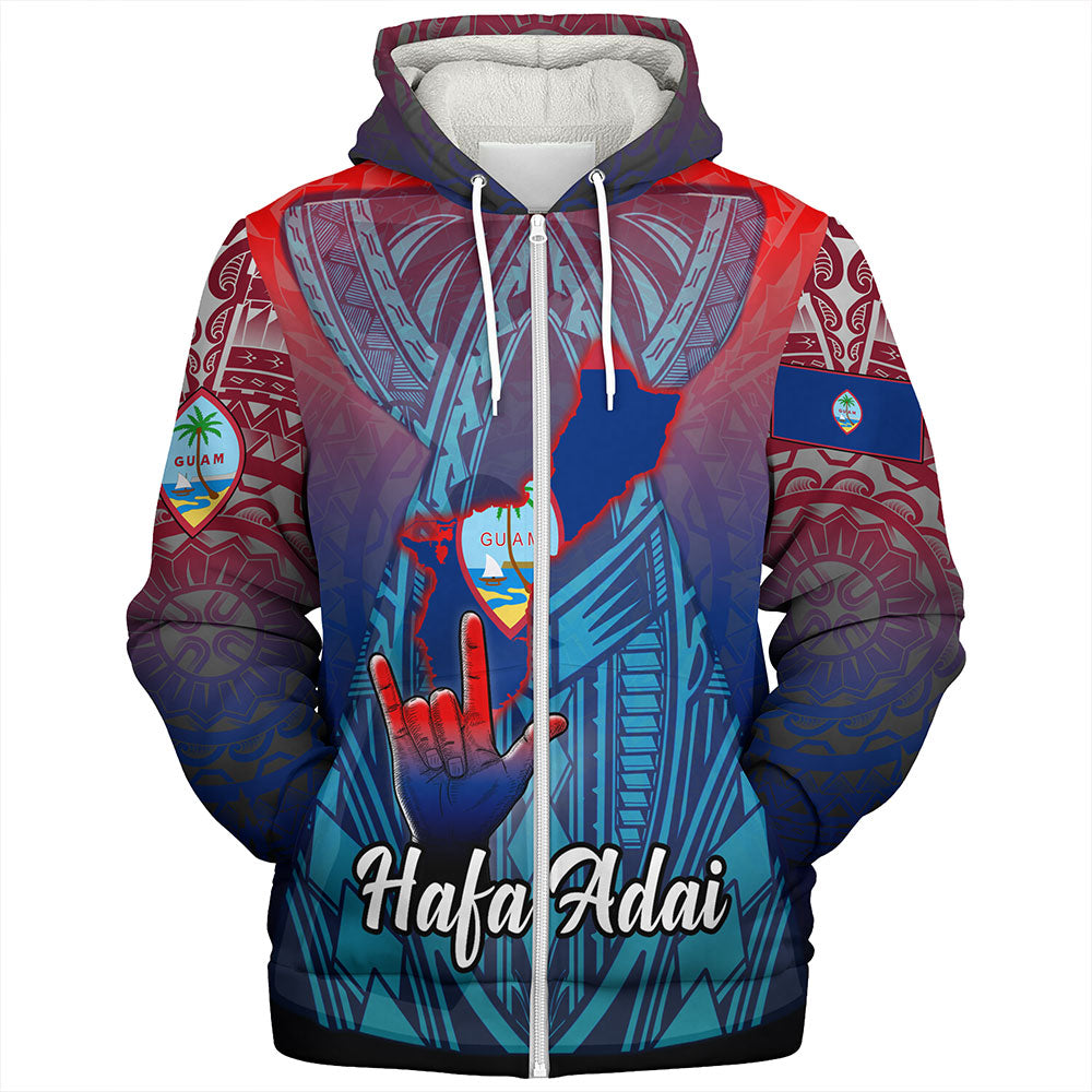 Guam Sherpa Hoodie Hafa Adai From Guam Style