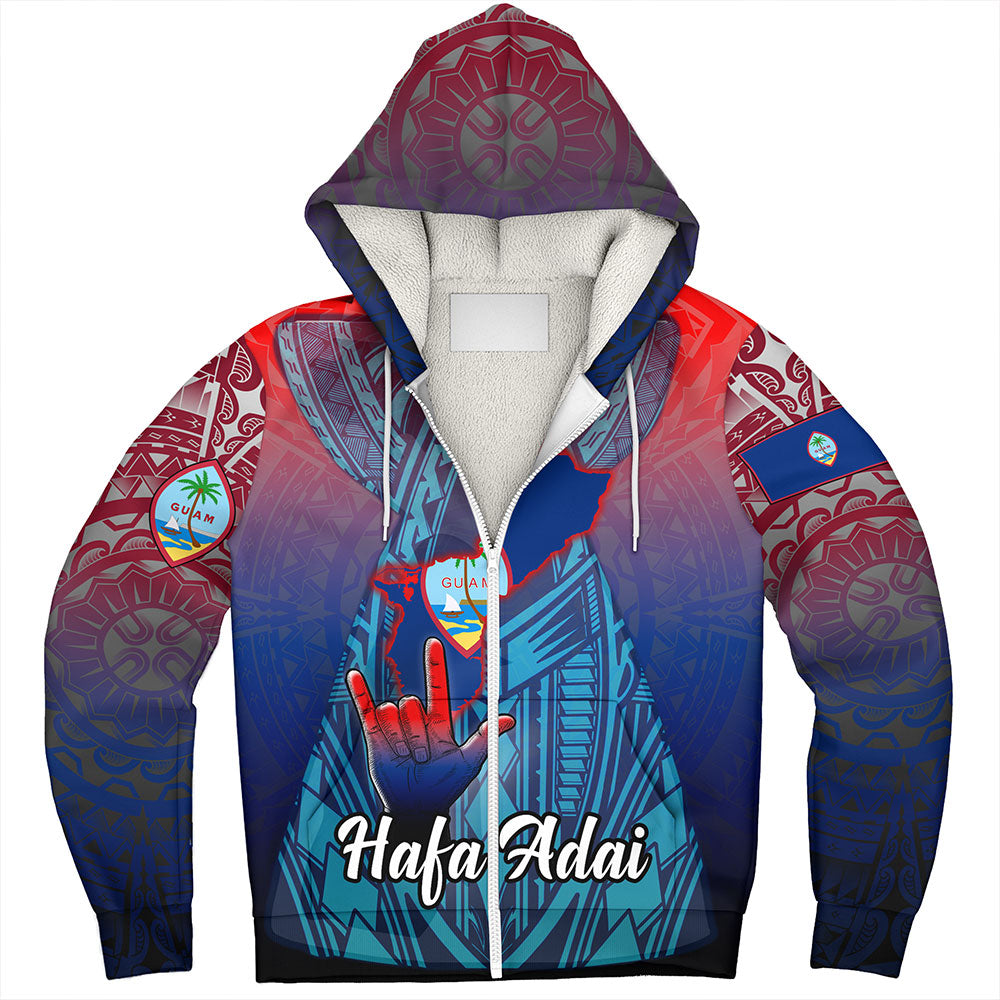 Guam Sherpa Hoodie Hafa Adai From Guam Style