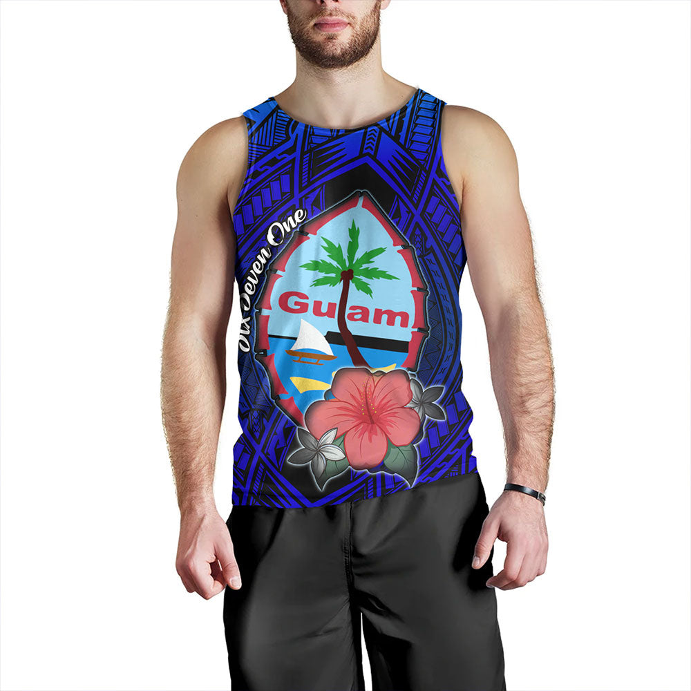 Guam Tank Top Hibiscus Flowers With Seal