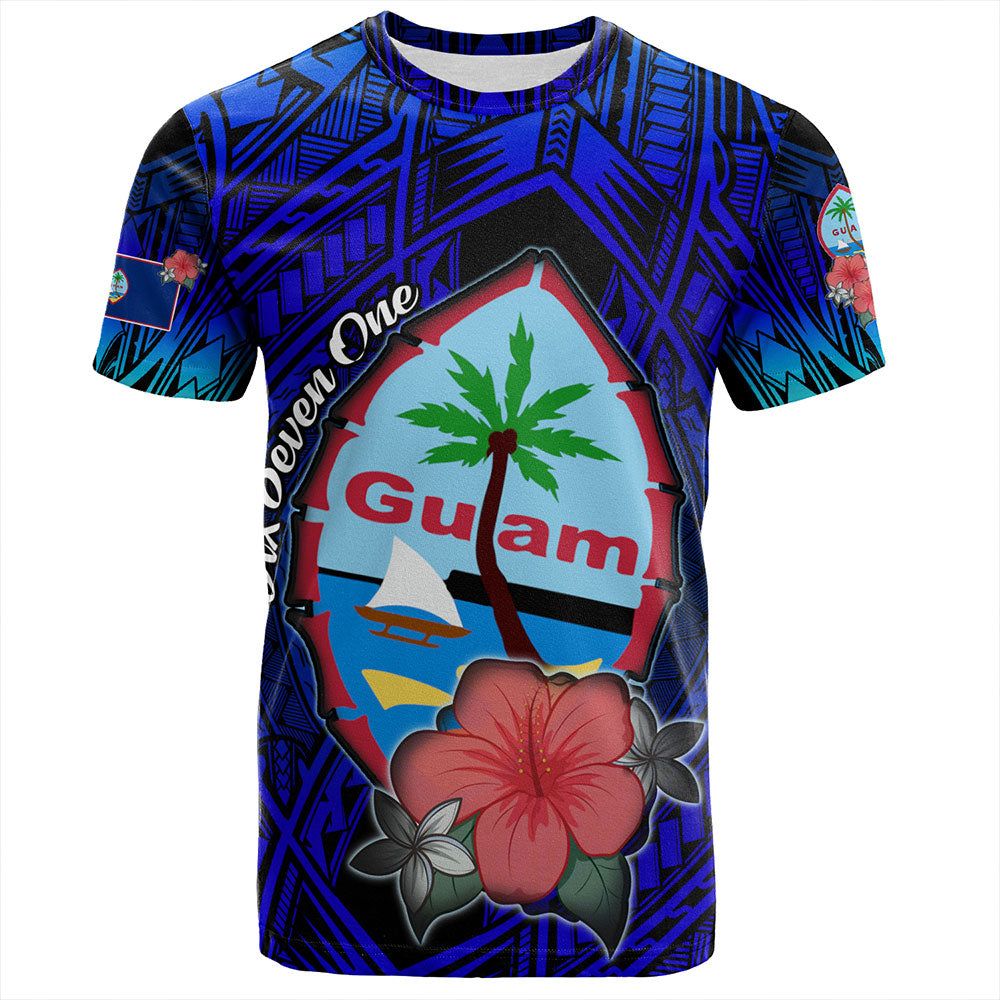 Guam T-Shirt Hibiscus Flowers With Seal