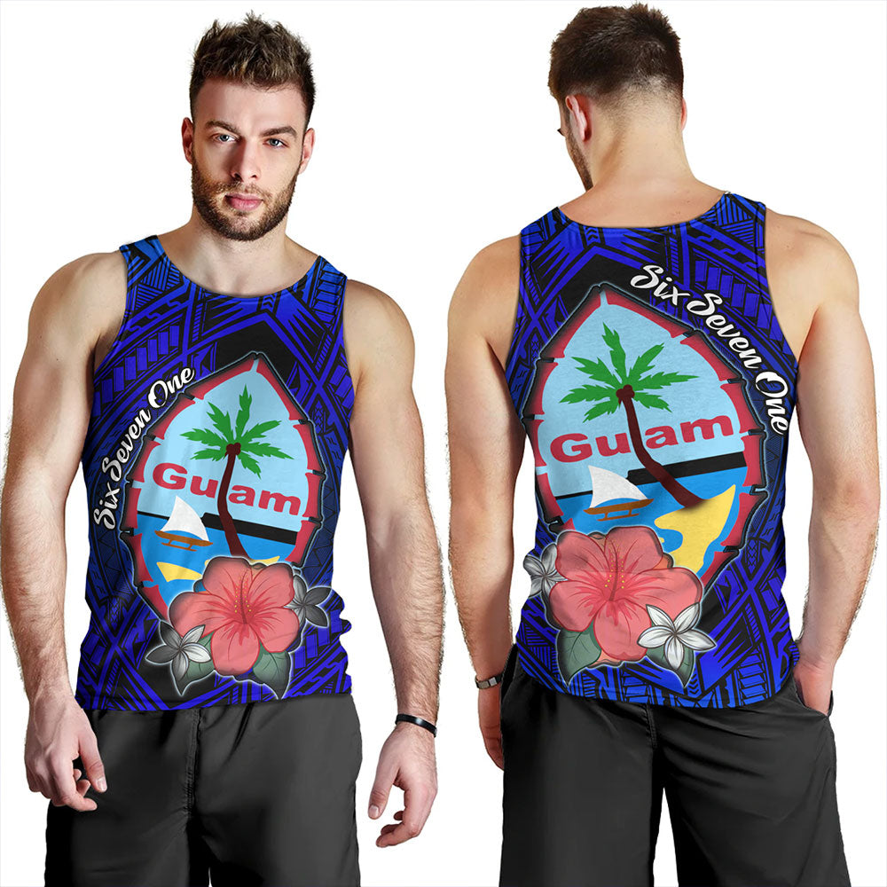 Guam Tank Top Hibiscus Flowers With Seal