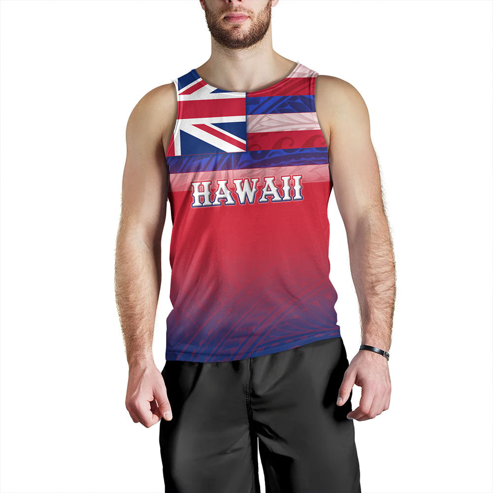 Hawaii Tank Top - Hawaii Flag Color With Traditional Patterns