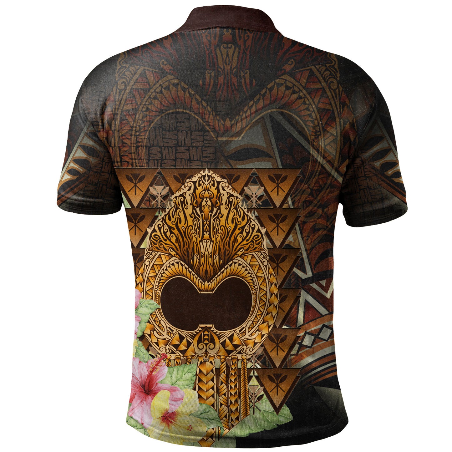 Hawaii Polo Shirt Ikaika Hawaiian With Hibiscus Flowers Retro Style