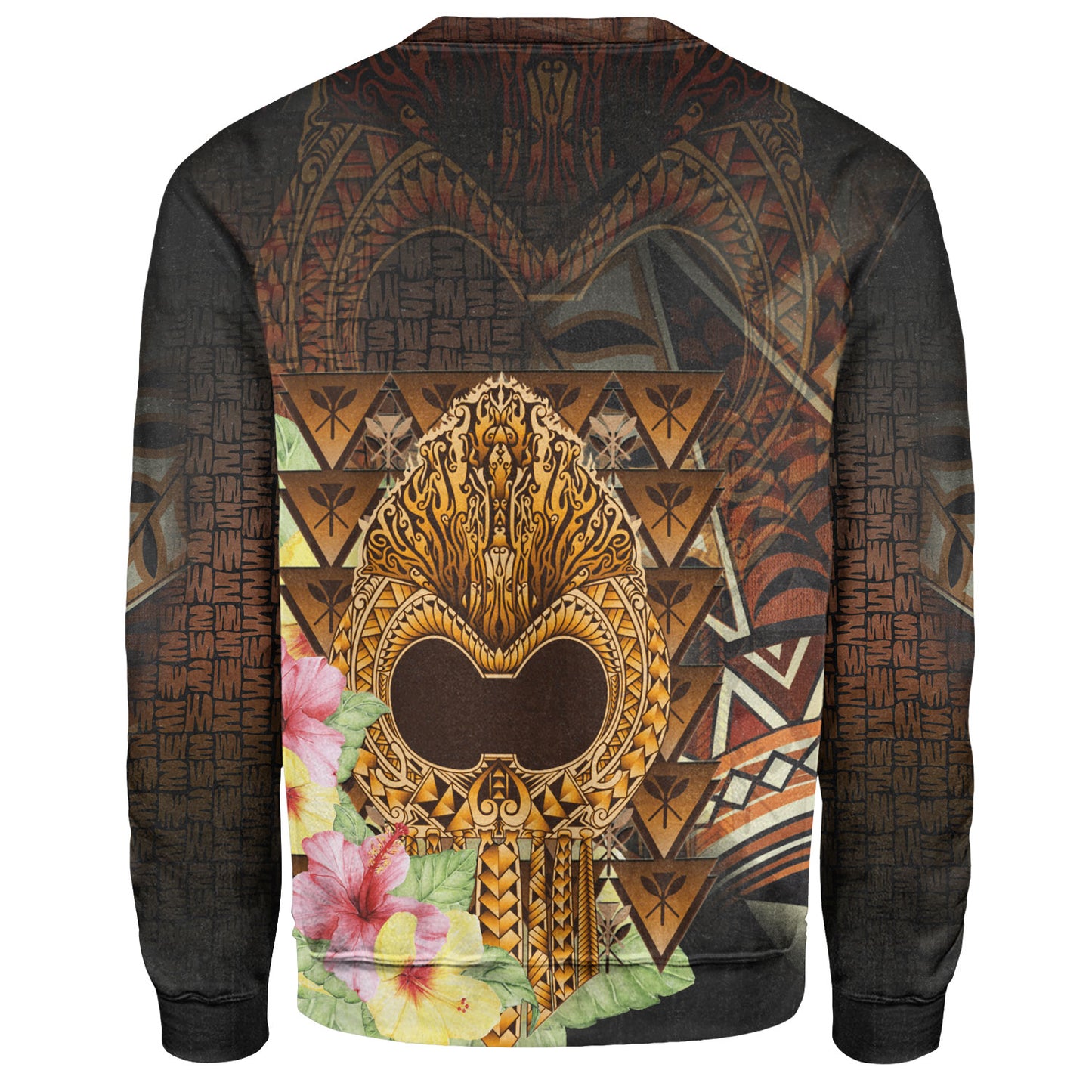 Hawaii Sweatshirt Ikaika Hawaiian With Hibiscus Flowers Retro Style