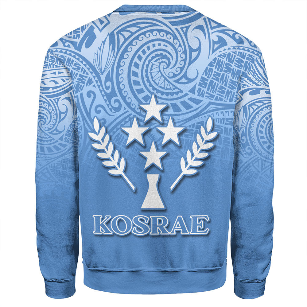 Kosrae Sweatshirt Flag Color With Traditional Patterns
