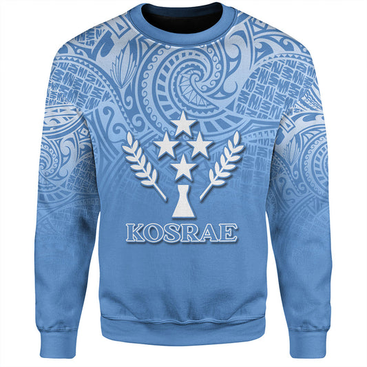 Kosrae Sweatshirt Flag Color With Traditional Patterns