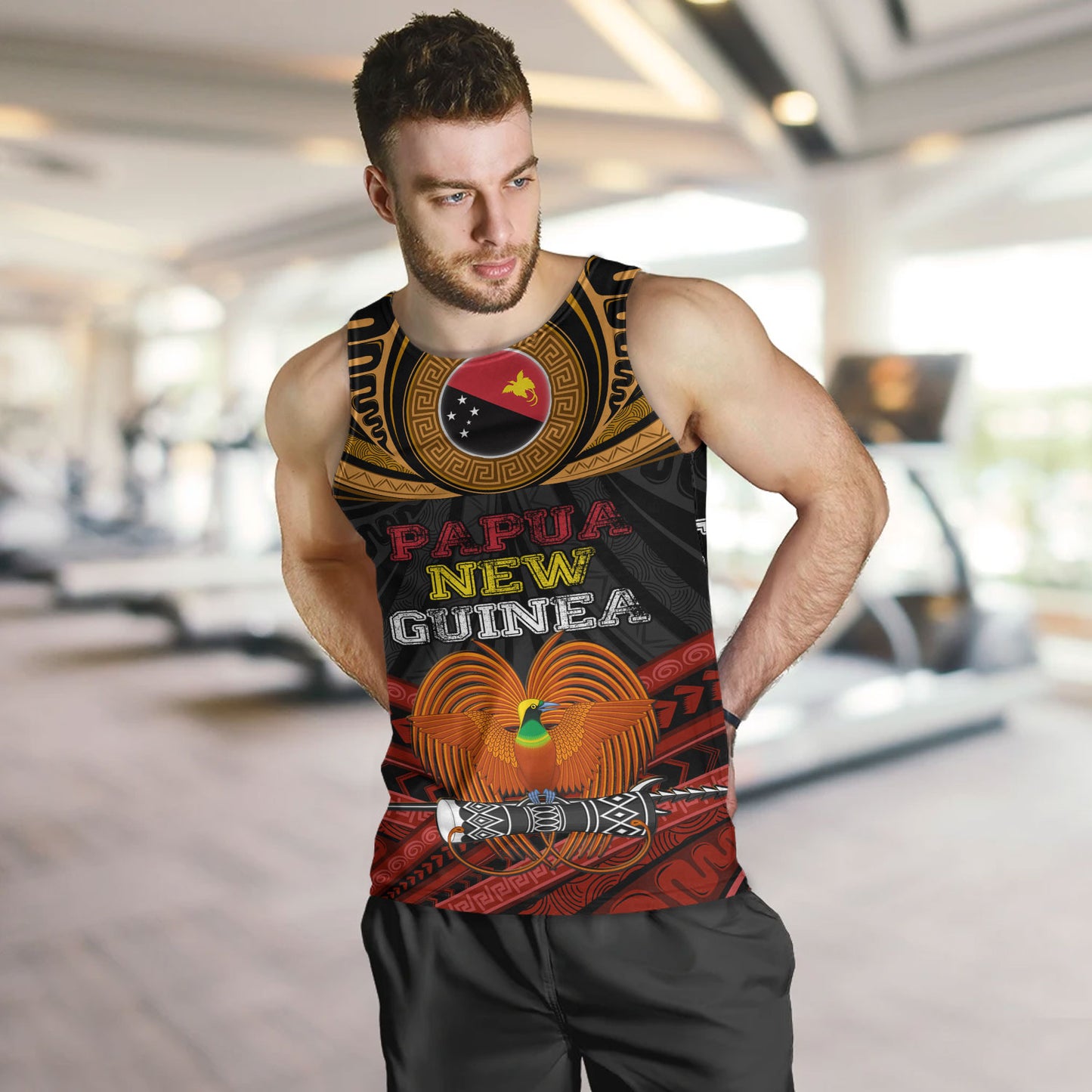 Papua New Guinea Custom Personalised Tank Top Papua New Guinea Fabric Pattern Design