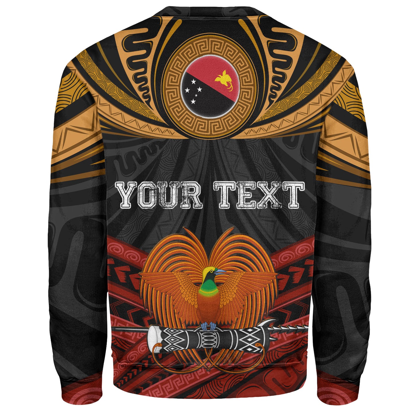 Papua New Guinea Custom Personalised Sweatshirt Papua New Guinea Fabric Pattern Design